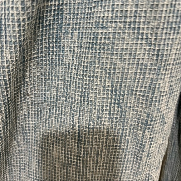 Dra Los Angeles Blue Waffle Wide-Leg Pants Drawstring - Picture 3 of 7